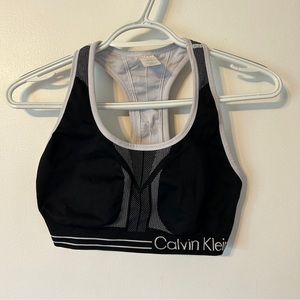 Calvin Klein Black and White Sports Bra